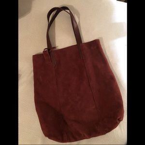 Burgundy Suede Merona Tote